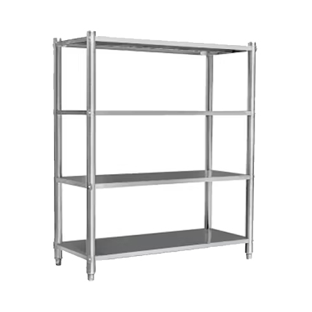 Kreppsland SL-155 Anaquel de 1.50 metros con 4 Entrepaños en Acero Inoxidable