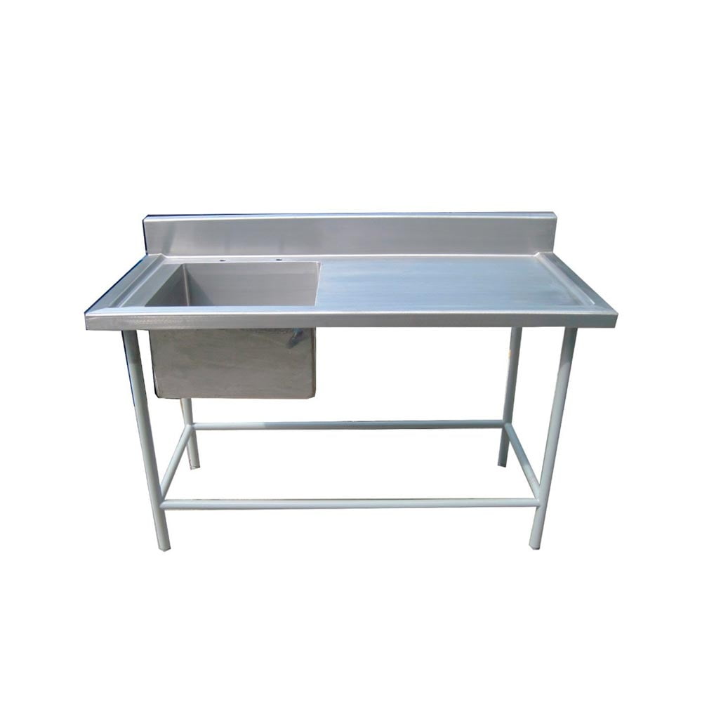 Kreppsland SSB-120 Fregadero Sencillo con mesa de escurrimiento de 120 cm en Acero Inoxidable