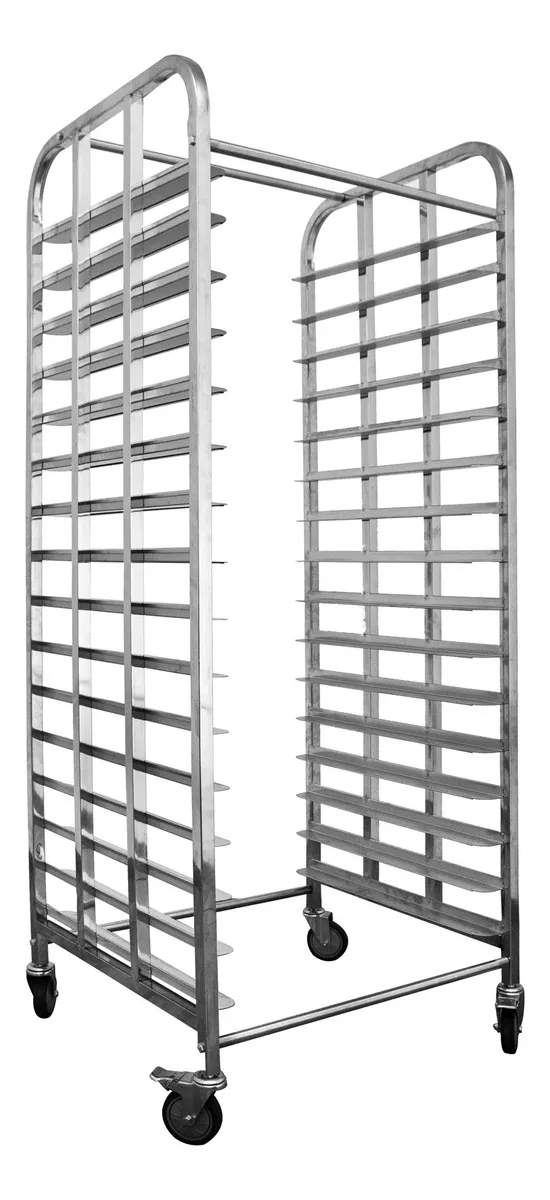 Kreppsland X1311 Carro Espiguero en Acero Inoxidable para 16 charolas