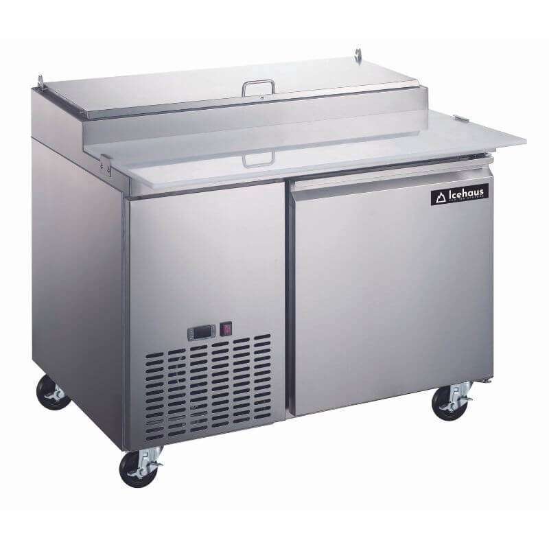 Icehaus MP-1P-SS-02 Mesa de preparación de pizzas 1 puerta interior y exterior de acero inoxidable
