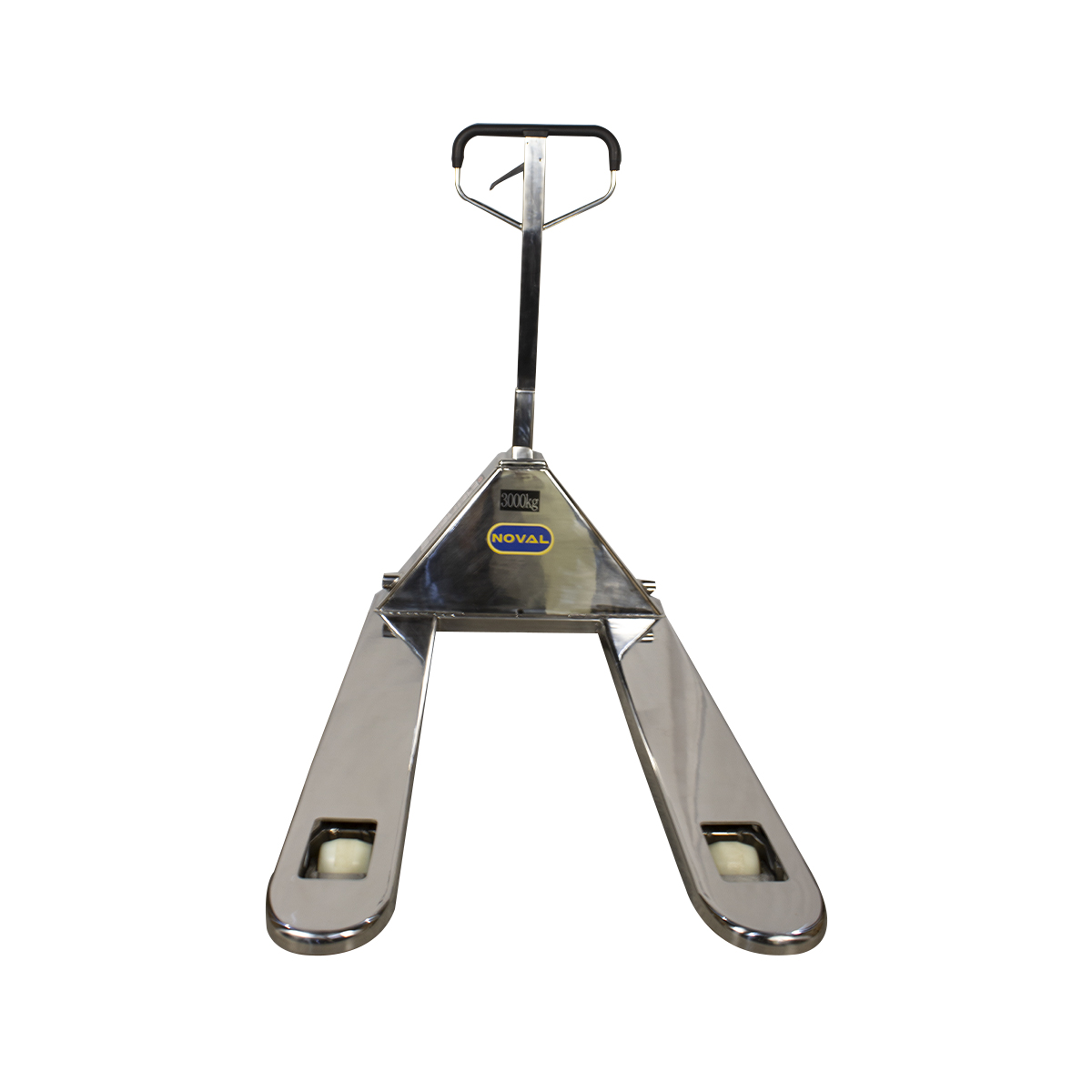 Patín Hidráulico 3 TON de Acero Inoxidable con llantas de color blancas de Nylon