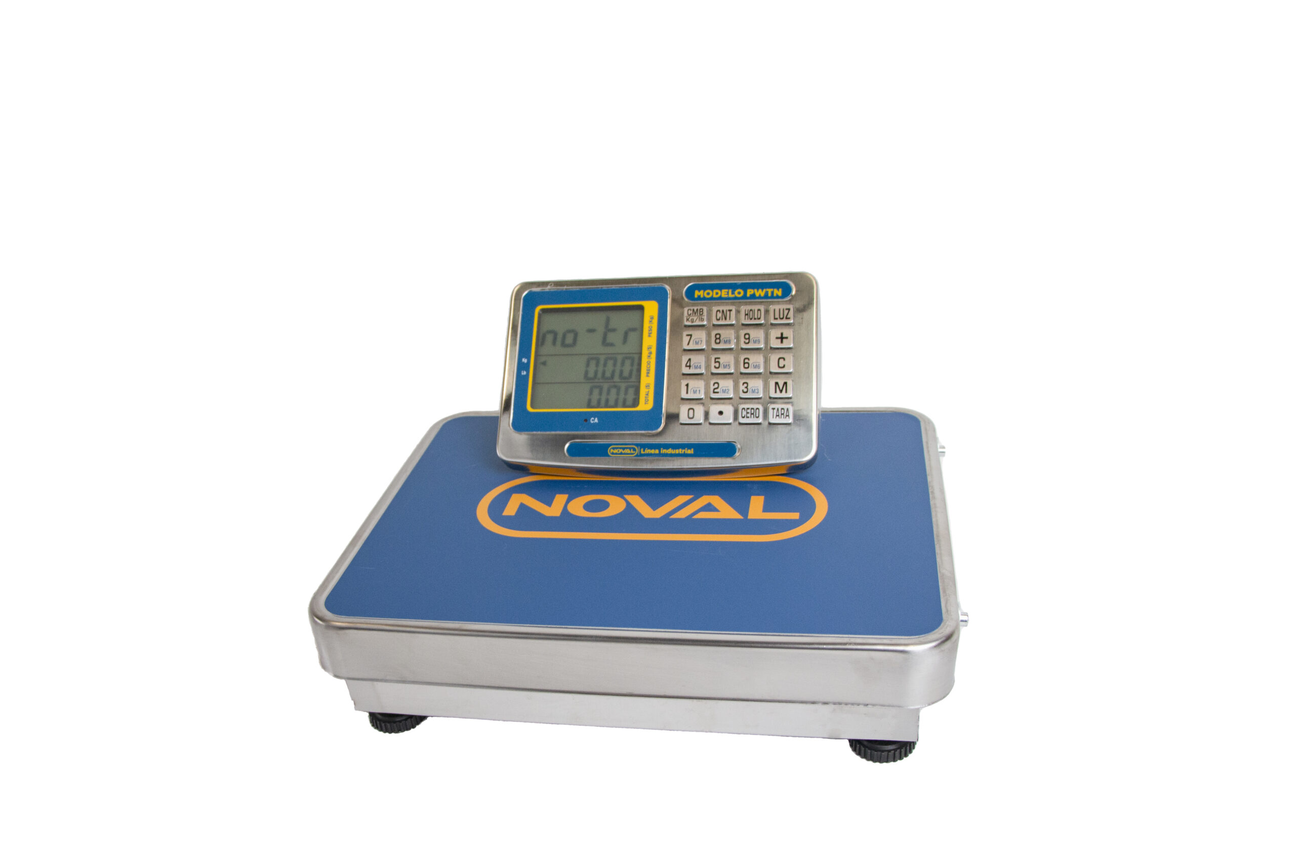NOVAL PW-200 Plataforma inalámbrica con plato en acero inoxidable con indicador inalmbrico en acero