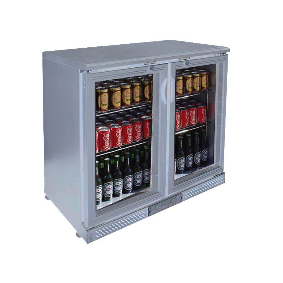 PARKER REFRIGERATION EBACK00010 Back Bar de Acero Inoxidable de 2 Puertas