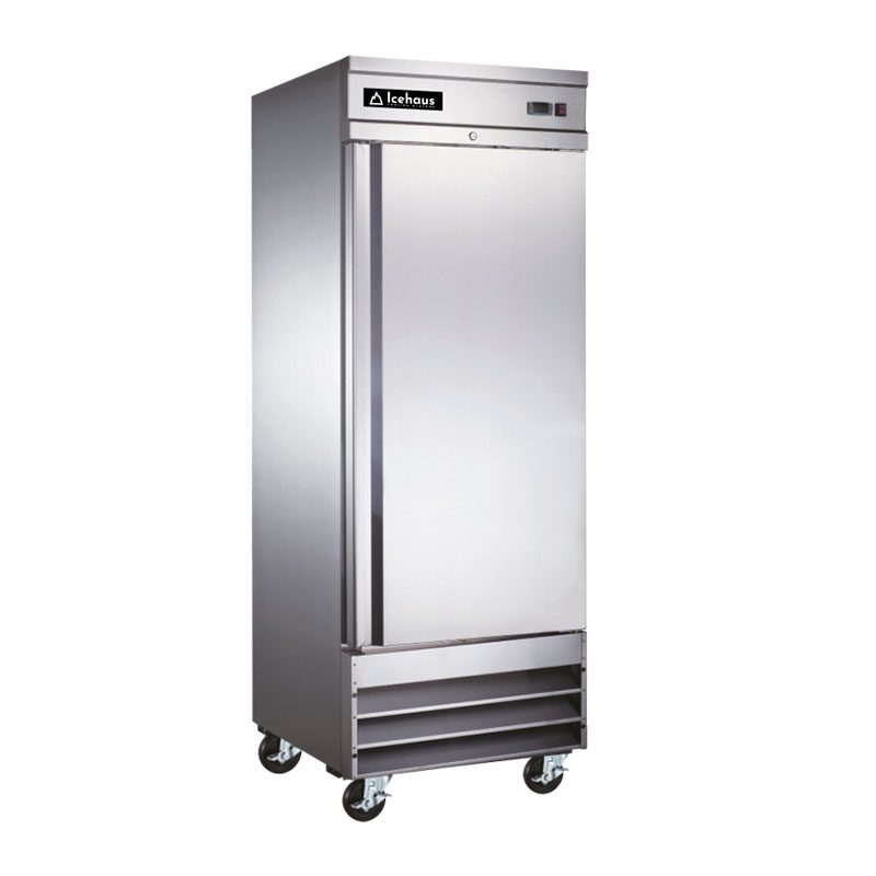 Icehaus RV-1PS-SS-01 Refrigerador 1 puerta sólida interior y exterior de acero inoxidable