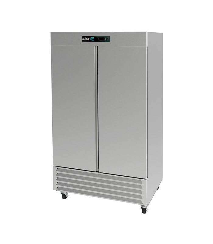 Asber ARR-37-HC Refrigerador Vertical 2 Puertas Acero Inox 37 Pies