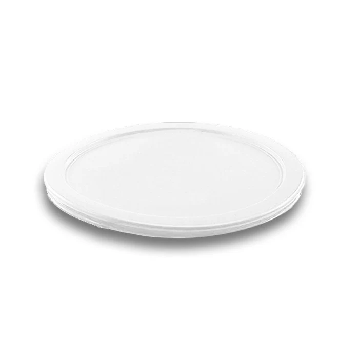 Rhino CALEDONIA TAPERE-1B Tapa de polietileno, color blanca para recipiente redondo de 1 qt.