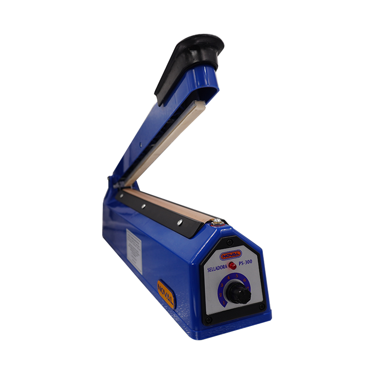 Selladora manual de pulso. Carcasa de plástico. Medida de sellado de 30 cm.