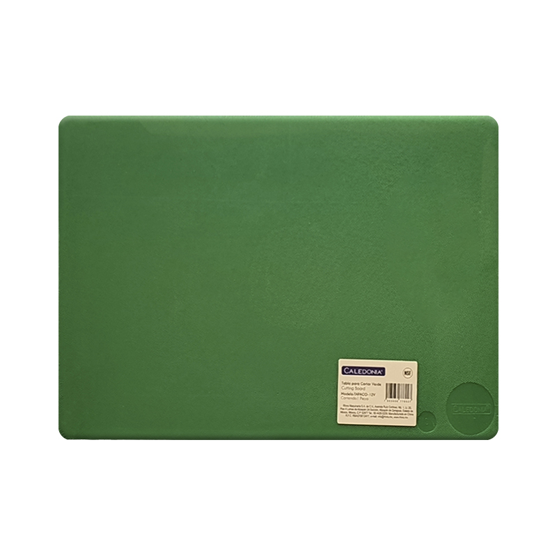 Rhino CALEDONIA TAPACO-15V Tabla para cortar, color verde (38 x 51 x 1.2 cm) fabricada en polipropileno
con certificación NSF.