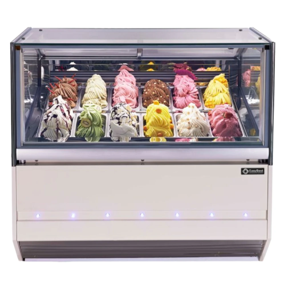 Vitrina Profesional para Helados EASYBEST JULY 12 Capacidad para 12 Insertos