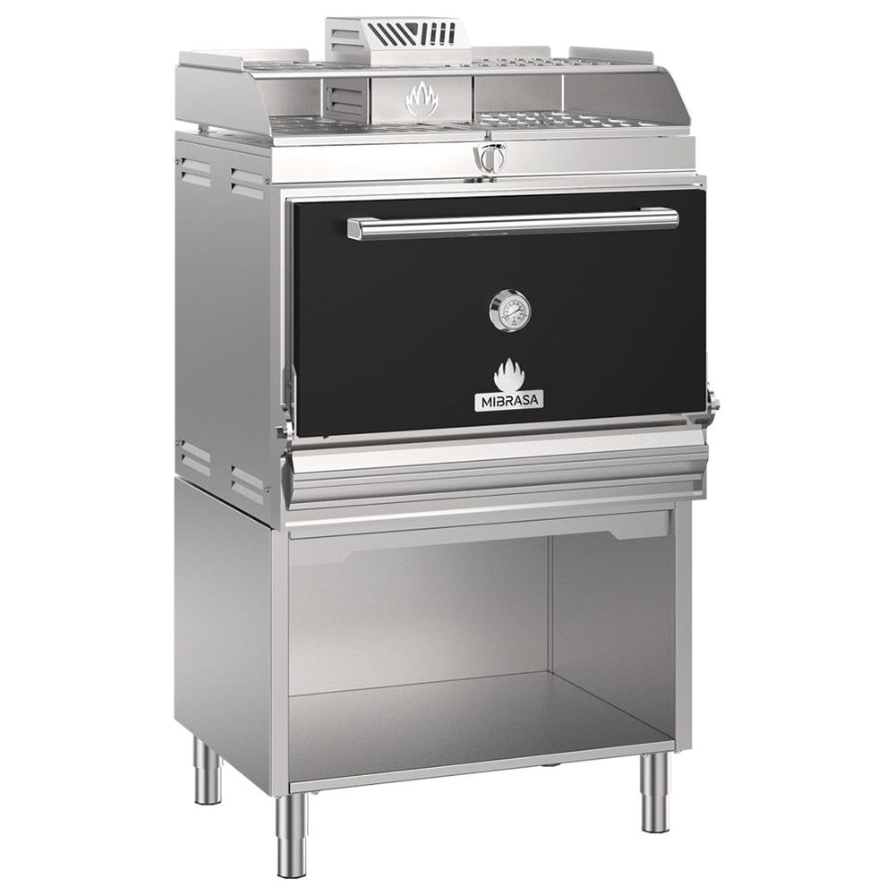 Horno Mibrasa HMBMASB110-BS con Mueble y Soporte para Bandejas BASE SPAC-110