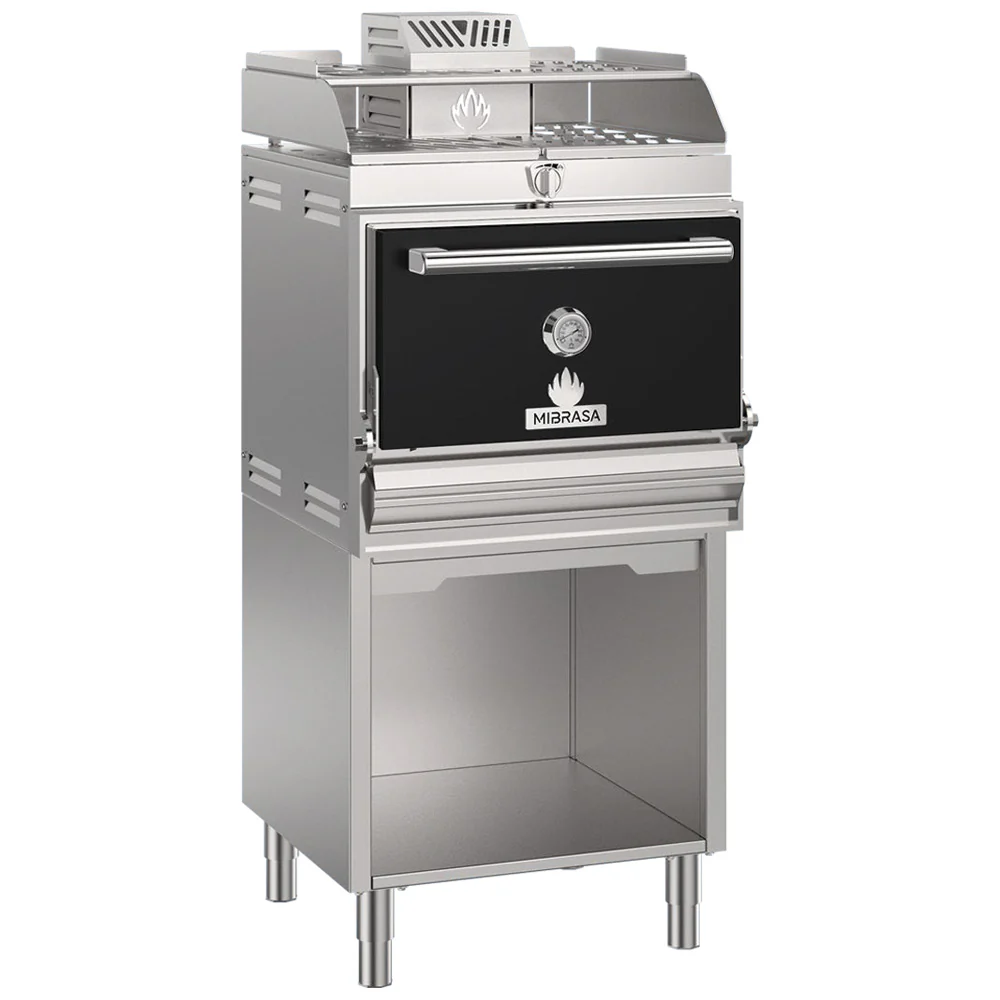 Horno Mibrasa HMBMASB75-BS con Mueble y Soporte para Bandejas BASE-SPAC 75