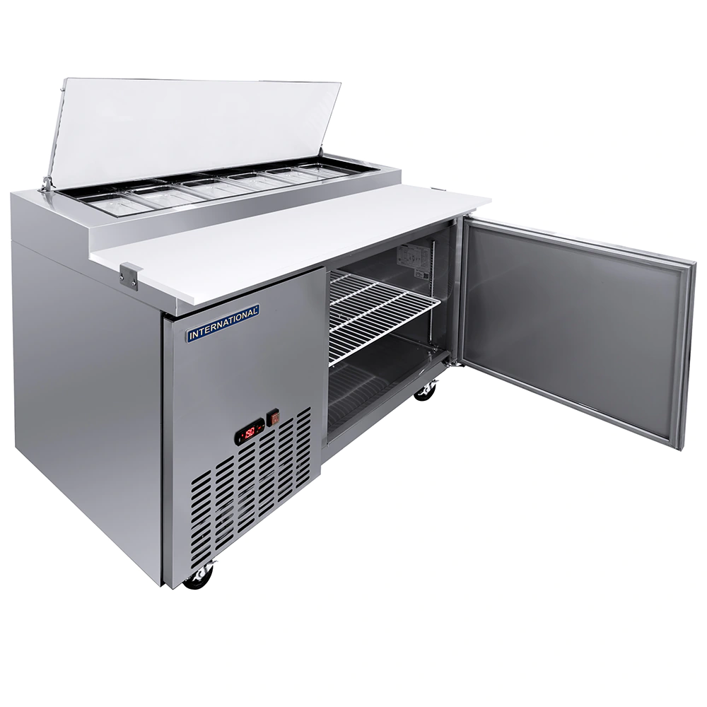 International INT/MPP-1P-AI Mesa Preparación de Pizza, 1 Puerta