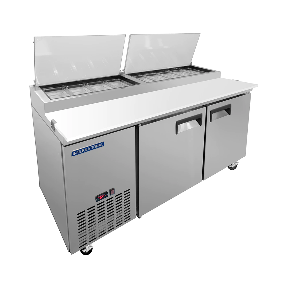 International INT/MPP-2P-AI Mesa Preparación de Pizza, 2 Puertas