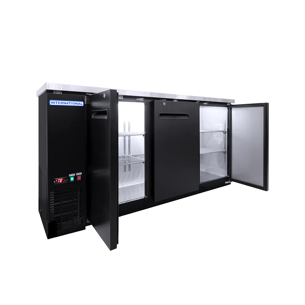 InternationalINT/BBC-3PS-AI Enfriador Barra Trasera, 3 Puertas Sólidas