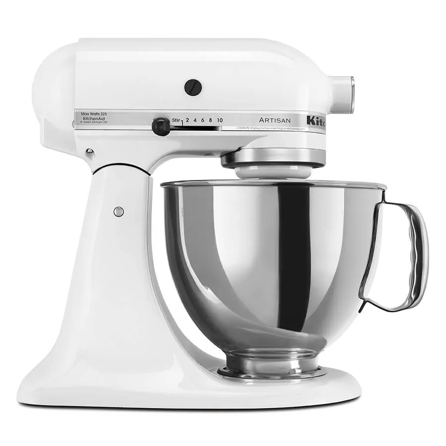 KitchenAid KSM150PSWH Batidora Artisan de 4.7 Lts Blanca
