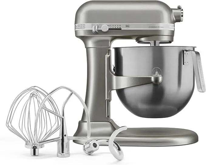 KitchenAid KSM8990CU Batidora Comercial 7.6 Lts Plata