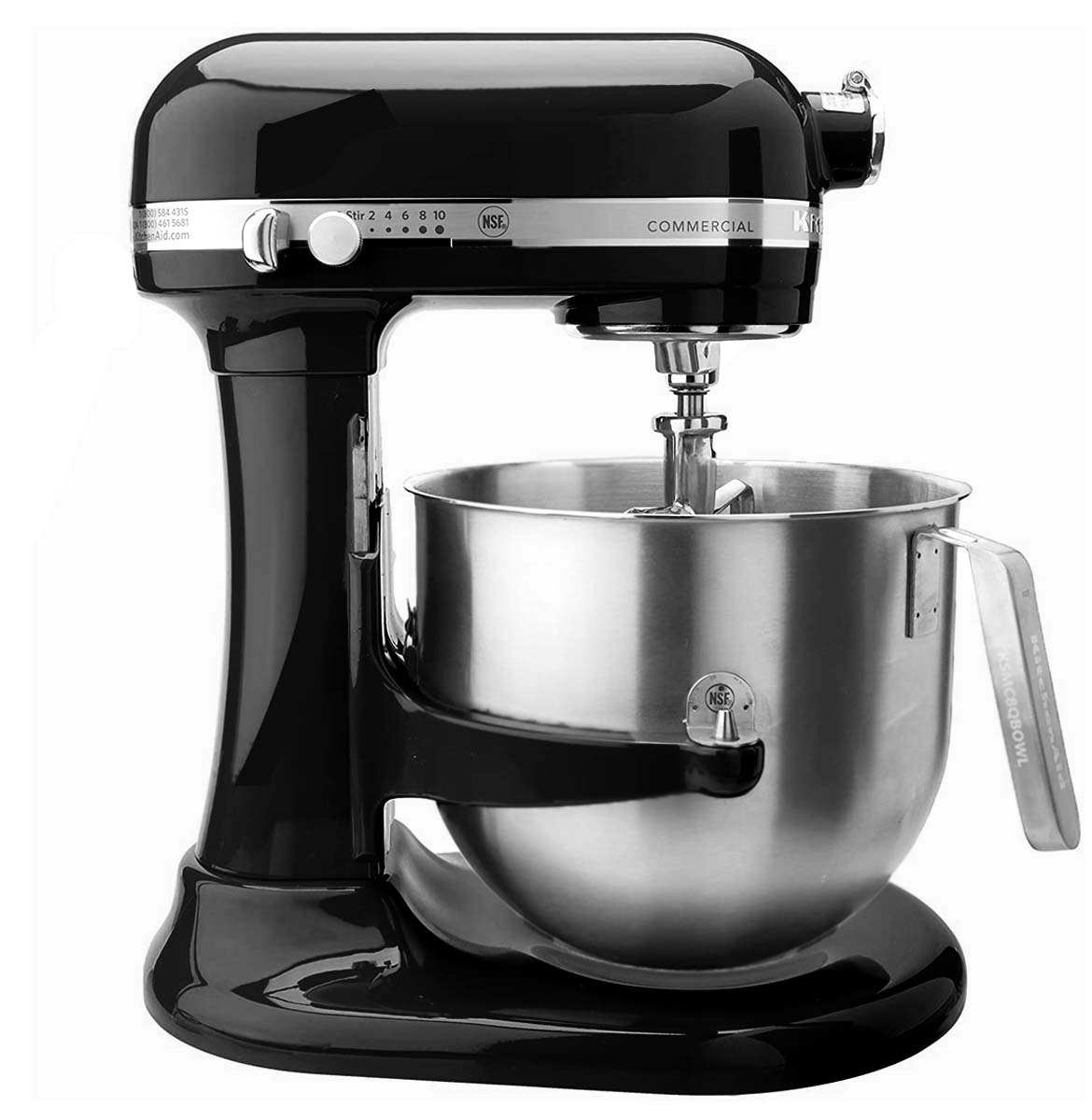 KitchenAid KSM8990OB Batidora Comercial 7.6 Lts Negra