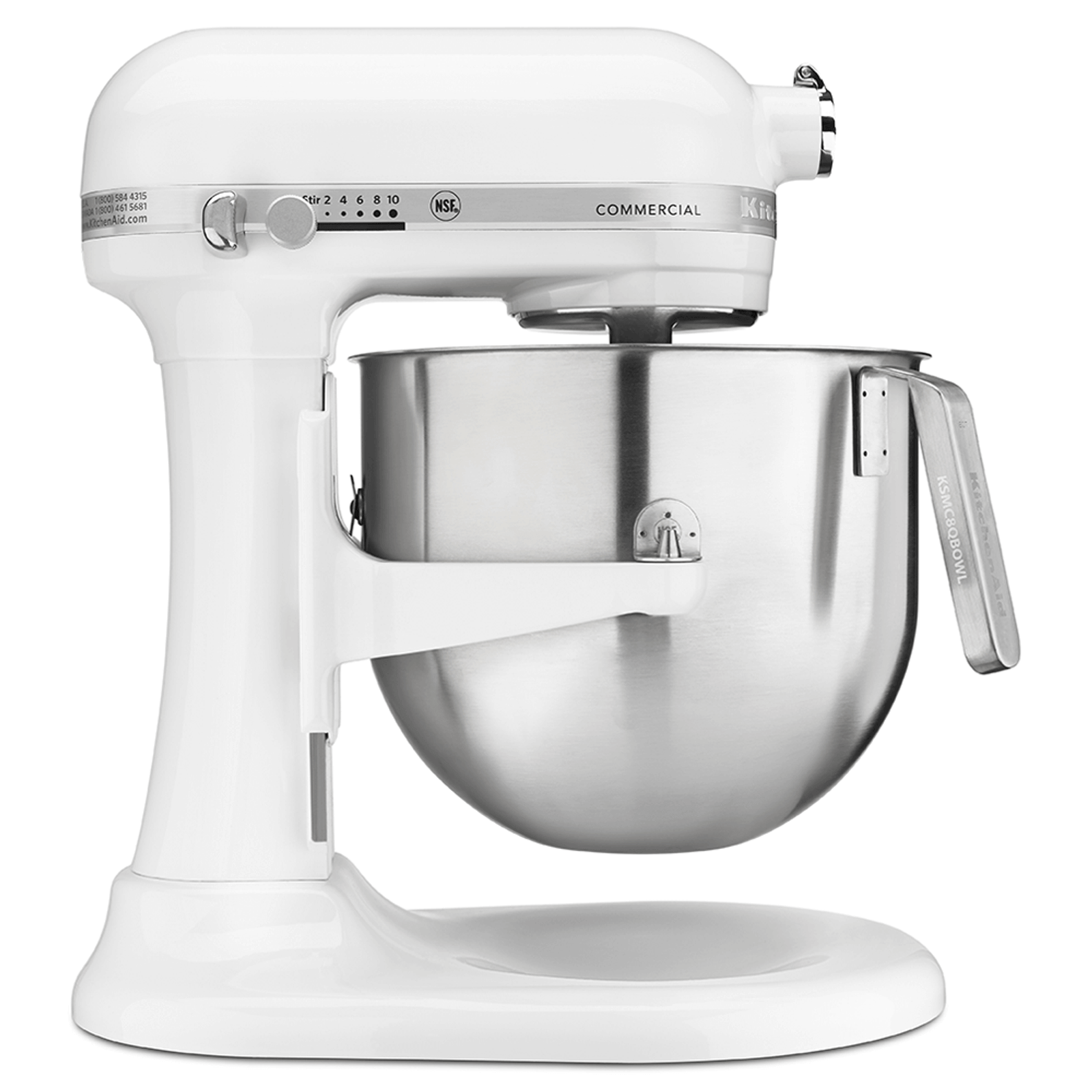 KitchenAid KSM8990WH Batidora Comercial 7.6 Lts Blanca