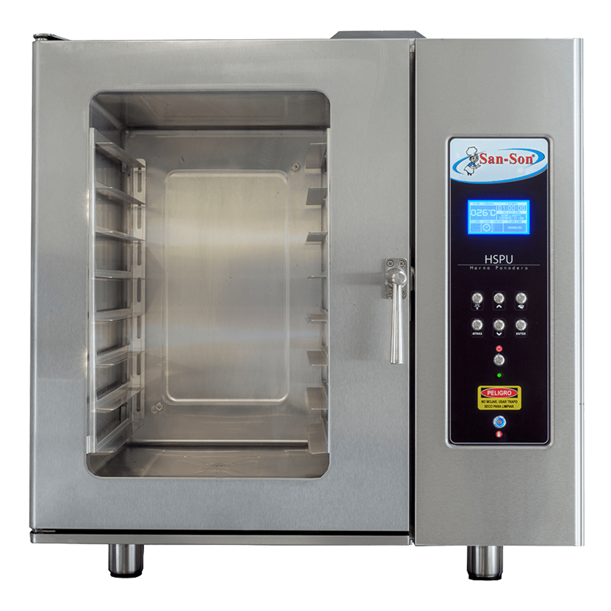 San-Son HSP-U Horno Profesional Panadero de Convección Para 8 Charolas