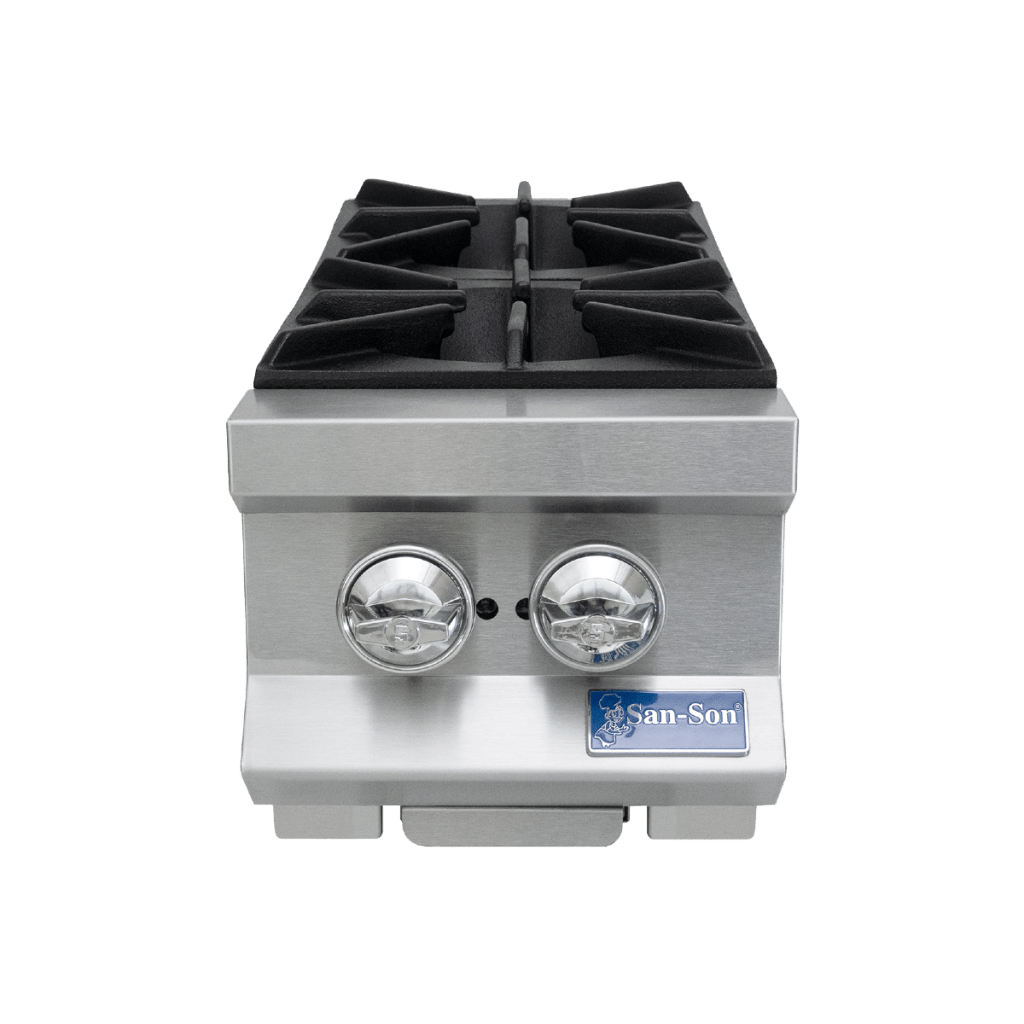 San-Son SS2Q Parrilla de 2 Quemadores Tipo Helice 5.5 de Hierro Fundido