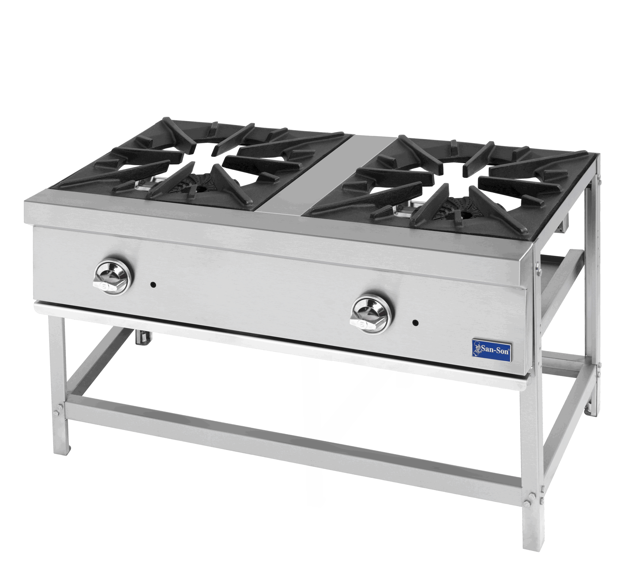 San-Son SSCF2 Fogón Línea Comericial a Gas 2 Secciones de Quemadores Concéntricos