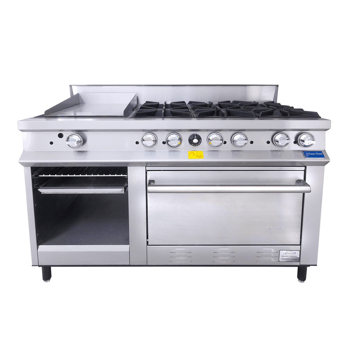 San-Son SSE6QG Estufa Compacta Grill 6 Quemadores Tipo Helice 5.5