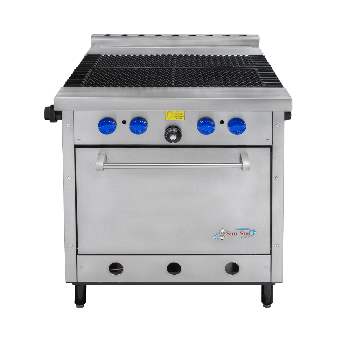 San-Son ZH-701-4 Estufa Heavy Duty de 4 Quemadores Octagonales