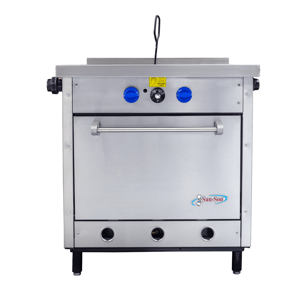 San-Son ZH-703 Estufa con Horno y Plancha Tipo Francesa Heavy Duty 2 Quemadores Círculares