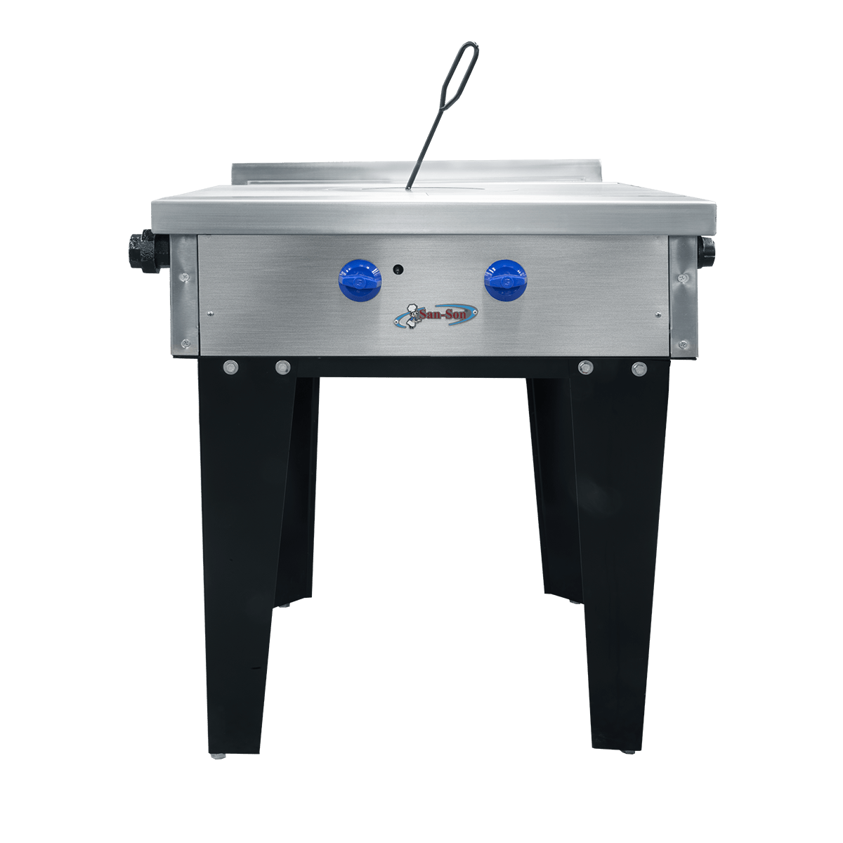 San-Son ZS-703 Estufa con Plancha Tipo Francesa Heavy Duty 2 Quemadores Círculares